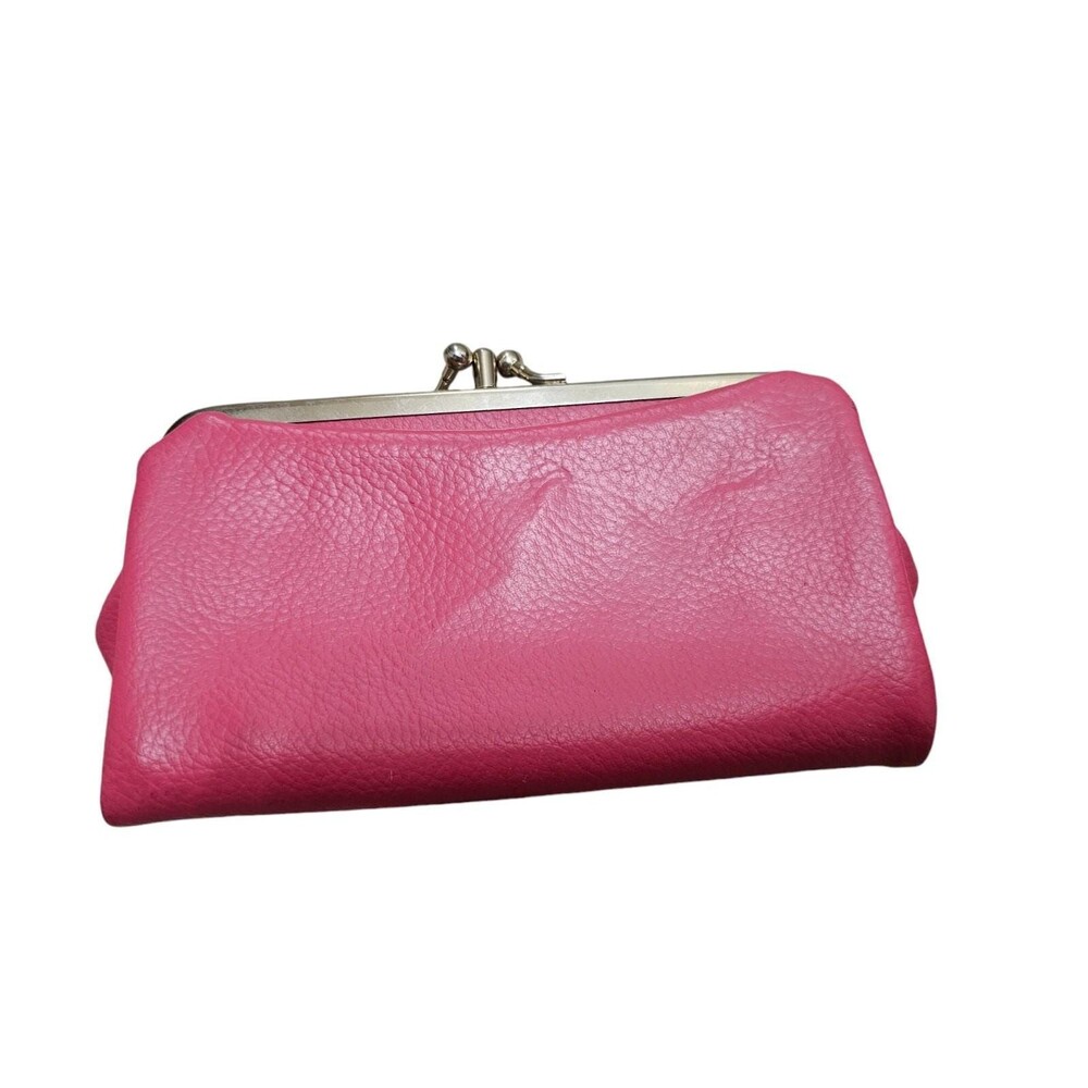 Vintage Pink Faux Leather Clutch Wallet by McDuff